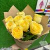 Букет из 9 пионовидных желтых роз
